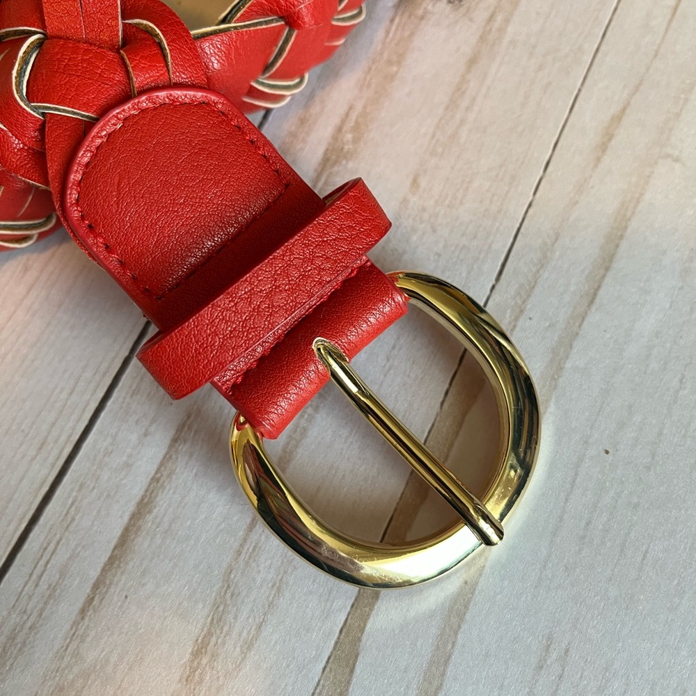 Charming Charlie Red Woven Belt - Picture 3 of 8